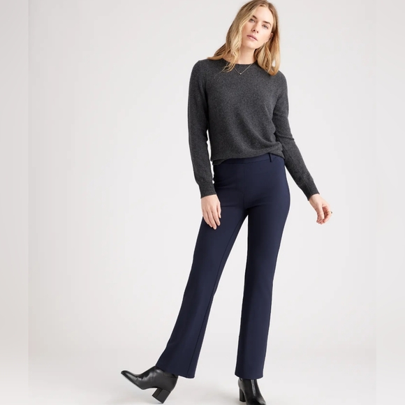 NWT Quince Ultra-Stretch Ponte Bootcut Pant Navy Sz XL - Picture 2 of 6